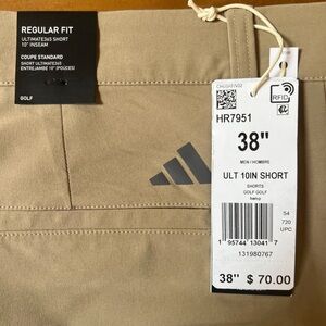 Adidas Golf Shorts. Tan. New with Tags. Size 38